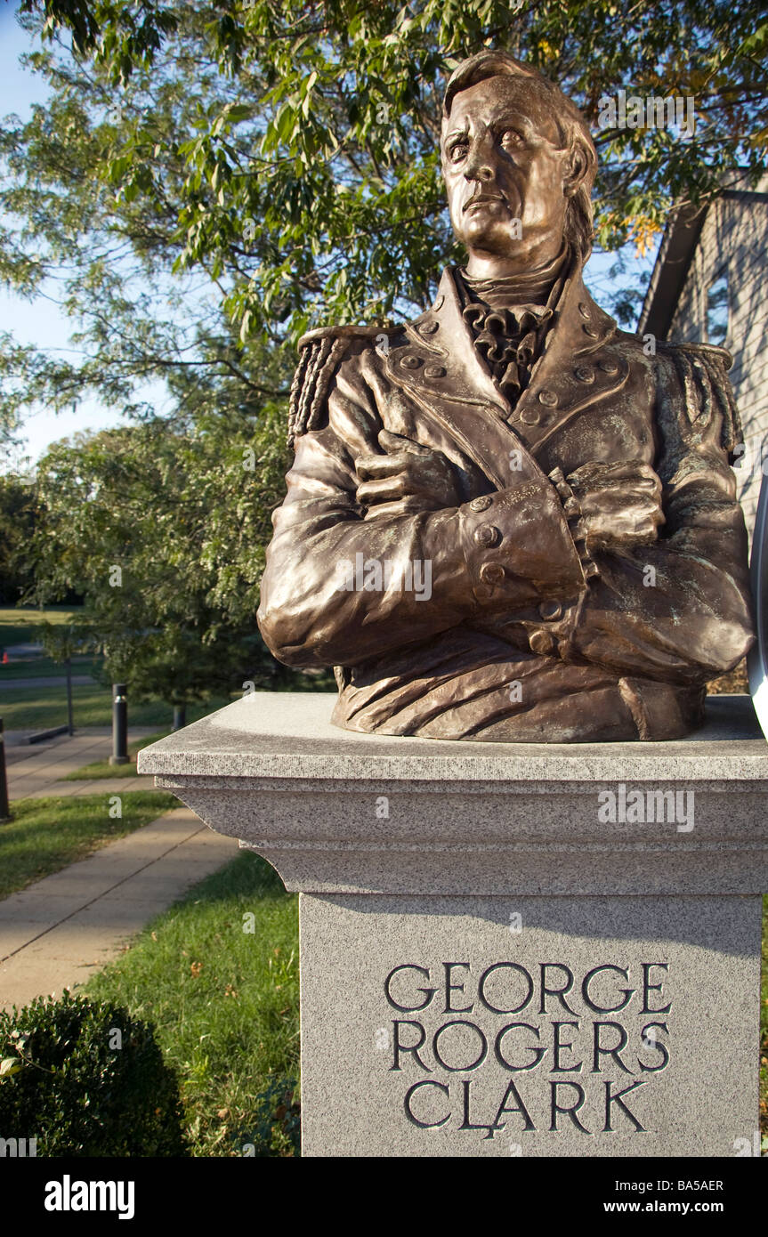 Statue von George Rogers Clark in Locust Grove in Louisville, Kentucky Stockfoto