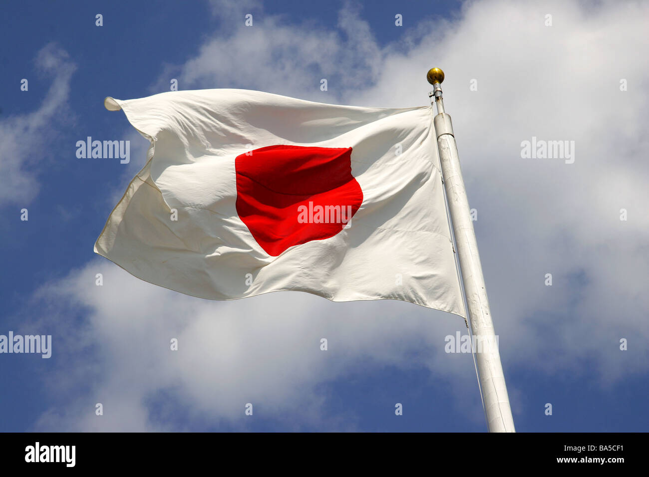 Flagge von Japan im Friedenspark Hiroshima Stockfoto