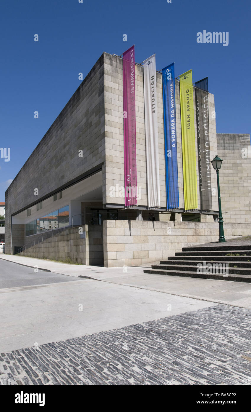 Centro Gallego de Arte Contemporaneo (CGAC) in Santiago De Compostela, Spanien. Von Alvaro Siza Vieira entworfen Stockfoto