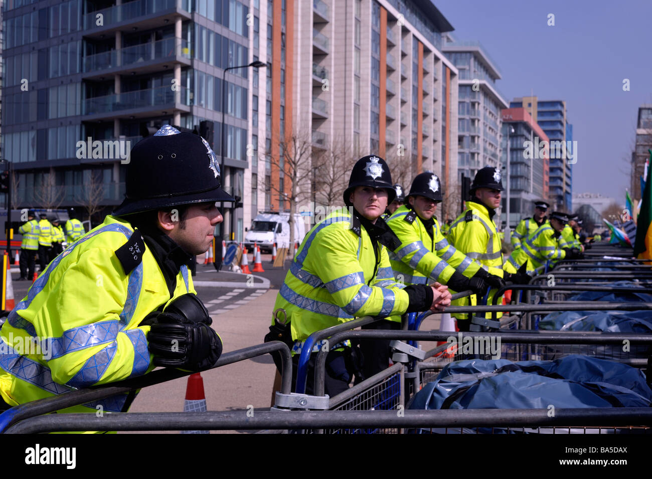 G20-Proteste London - 2. April 2009 Stockfoto