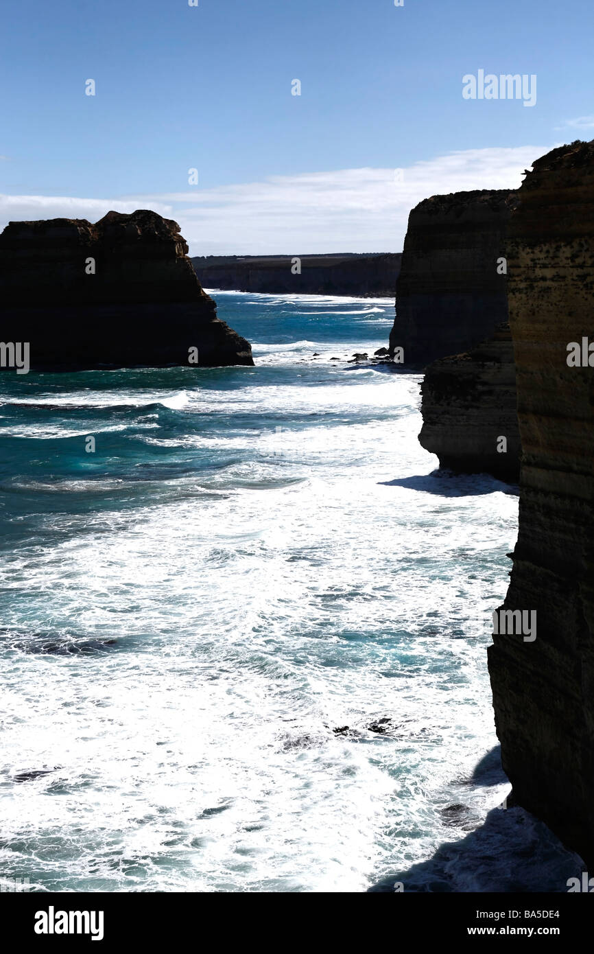 Küsten Klippen Great Ocean Road Victoria Australien Stockfoto