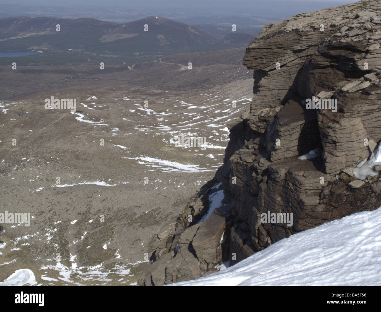 Cairngorm Berge mit Blick auf Loch Morlich Highlands Schottland Stockfoto