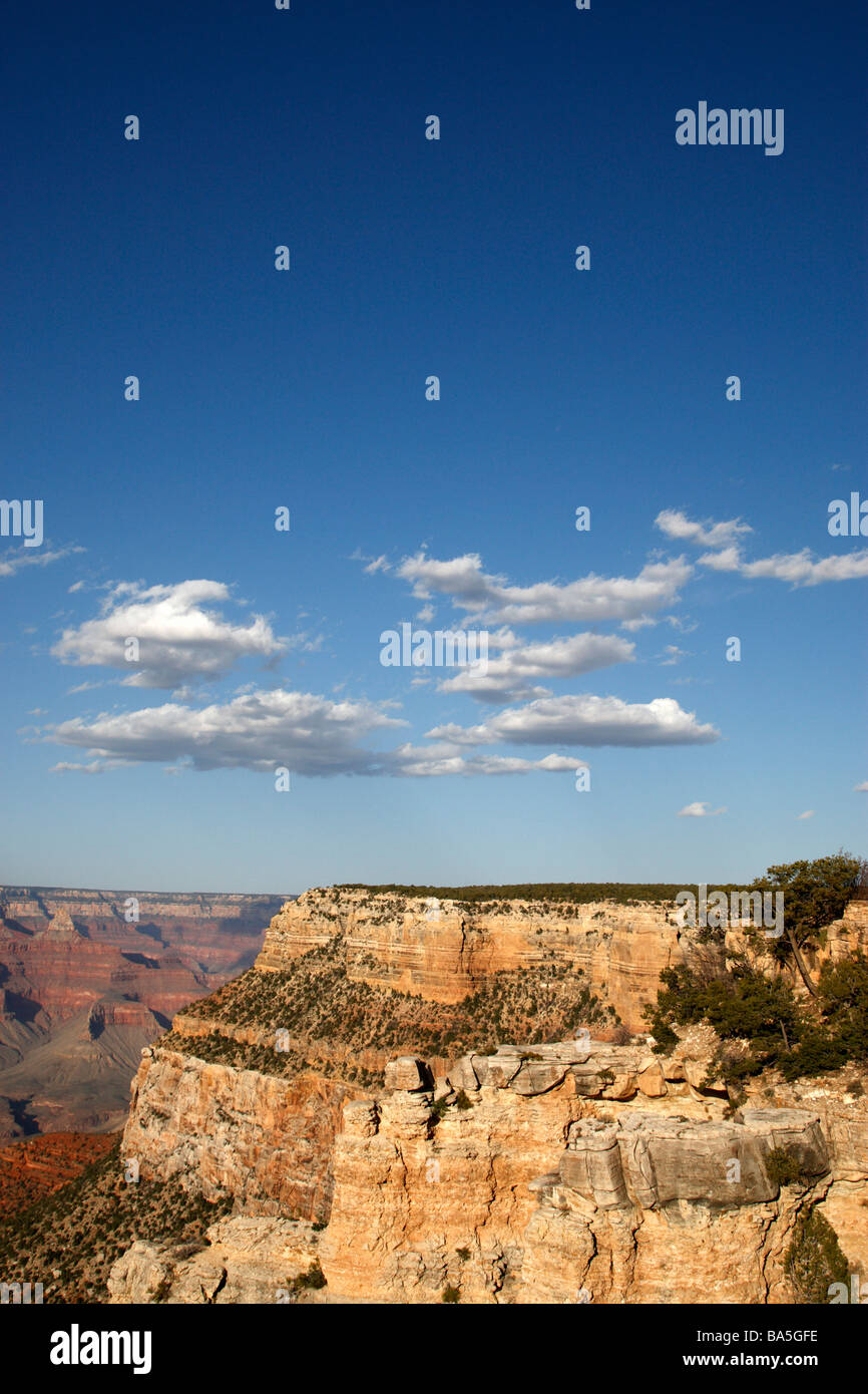 Blick von der bright Angel Lodge spätabends Grand Canyon south rim Nationalpark Arizona usa Stockfoto