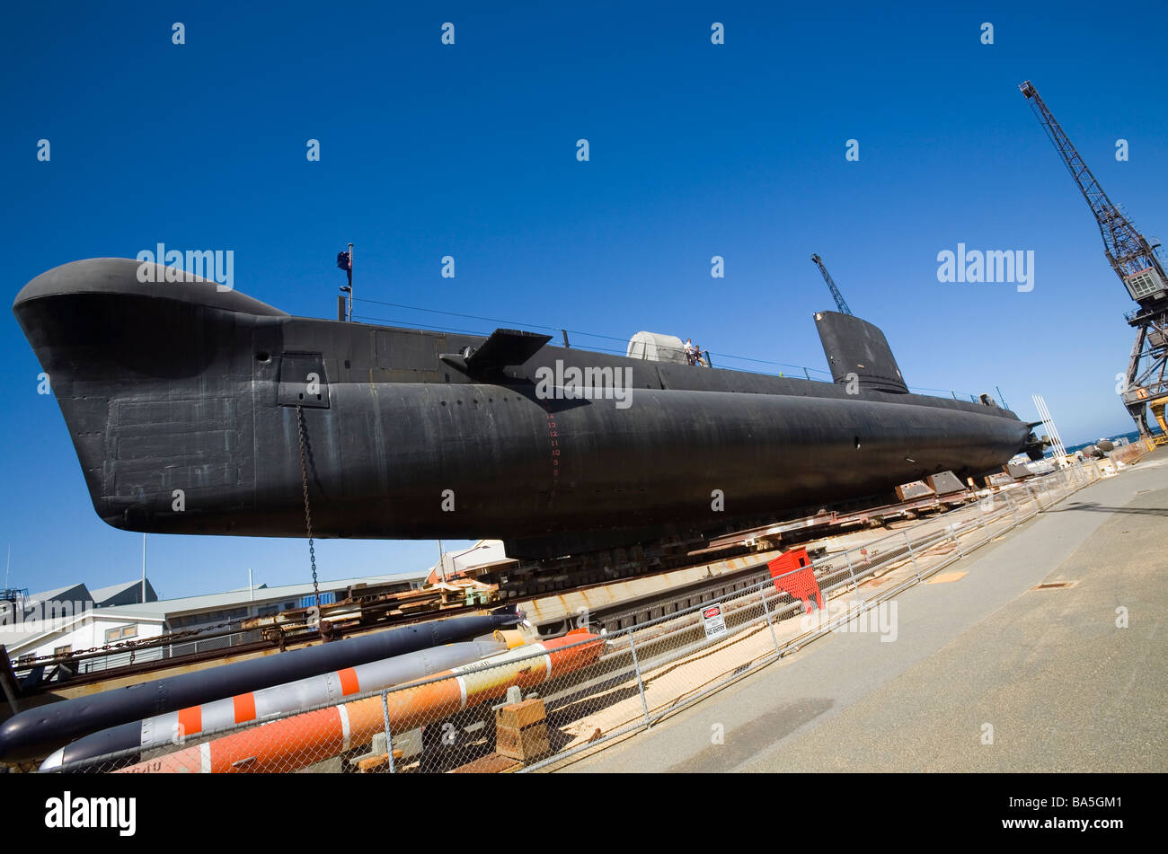 HMAS Öfen im Western Australian Maritime Museum.  Fremantle, Western Australia, Australien Stockfoto