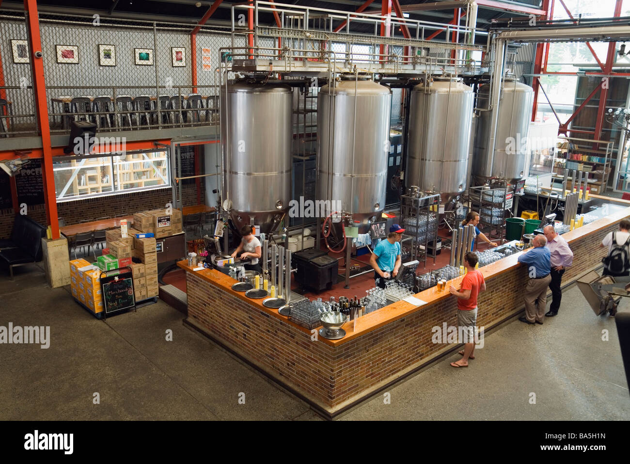 Brauerei Little Creatures, bekannt für seine Heimat gebrauten Biere.  Fremantle, Western Australia, Australien Stockfoto