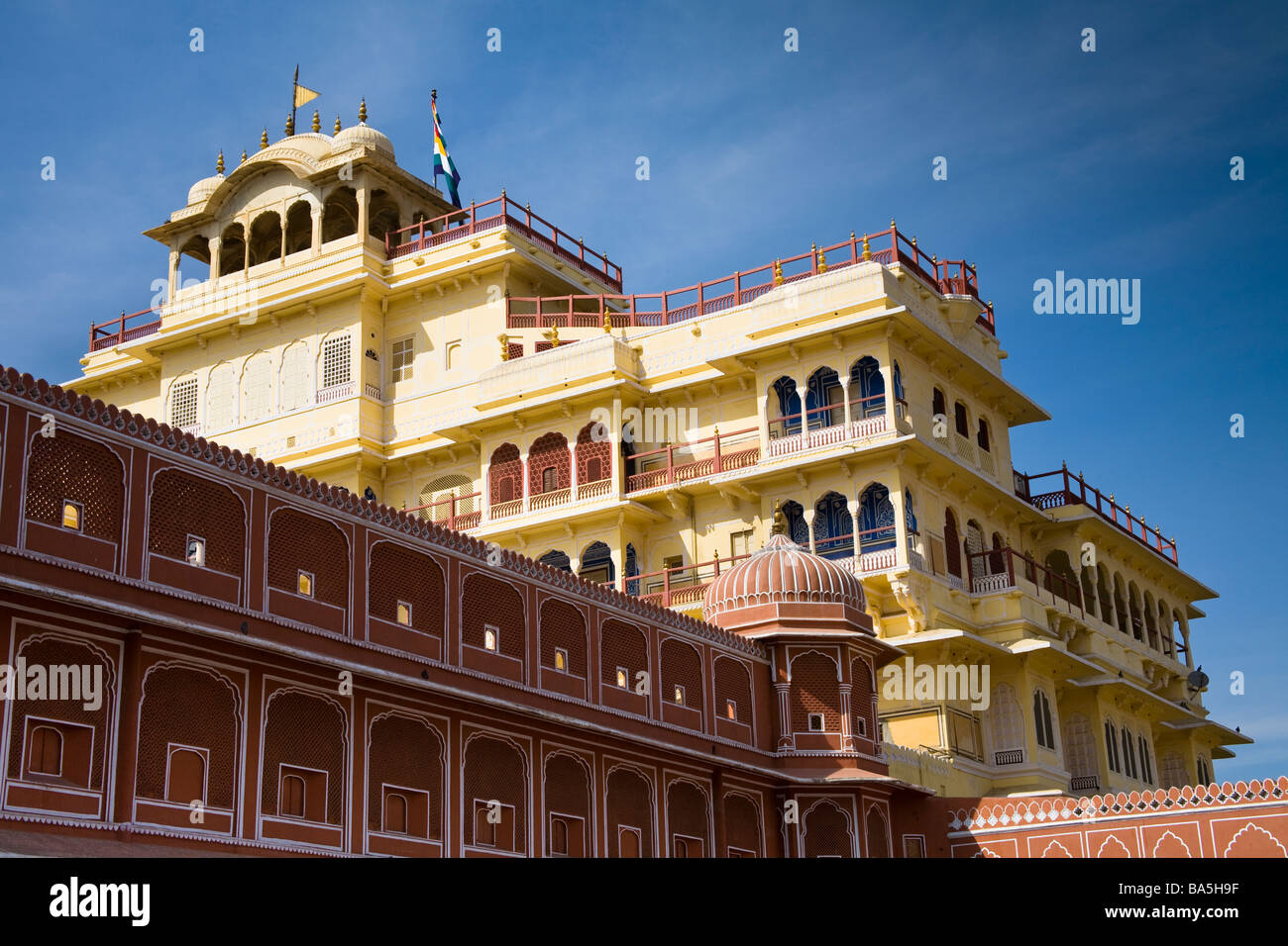 Chandra Mahal, auch bekannt als Moon Palace, City Palace, Jaipur, Rajasthan, Indien Stockfoto