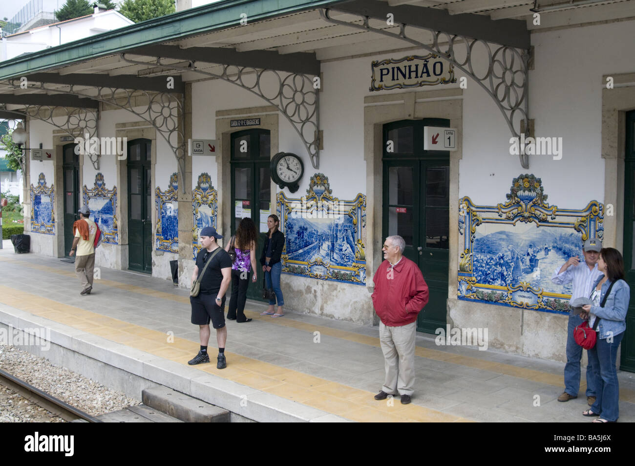 Bahnhof von Pinhao auf dem Douro-Tal Stockfoto