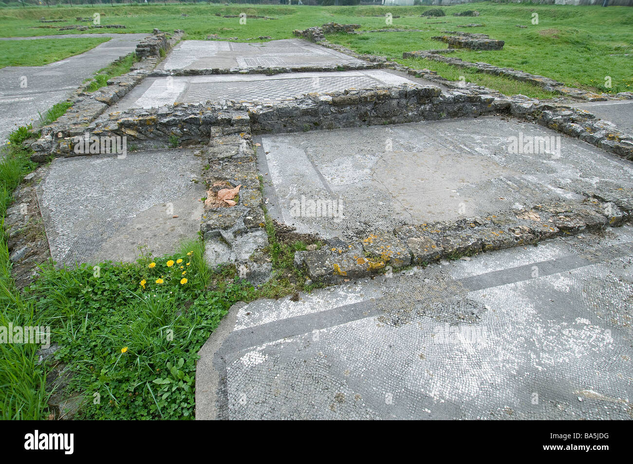 Die Mosaiken in den archäologischen Ausgrabungen in Aquileia, Italien Stockfoto