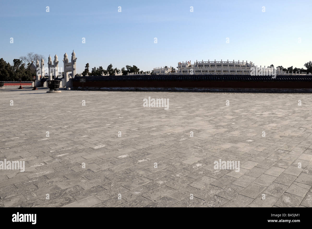 Der Runde Altar (Yuan Qiu Yuanqiu) in The Temple of Heaven (oder Altar des Himmels), einer der beliebtesten Touristenattraktionen in Beijing Stockfoto