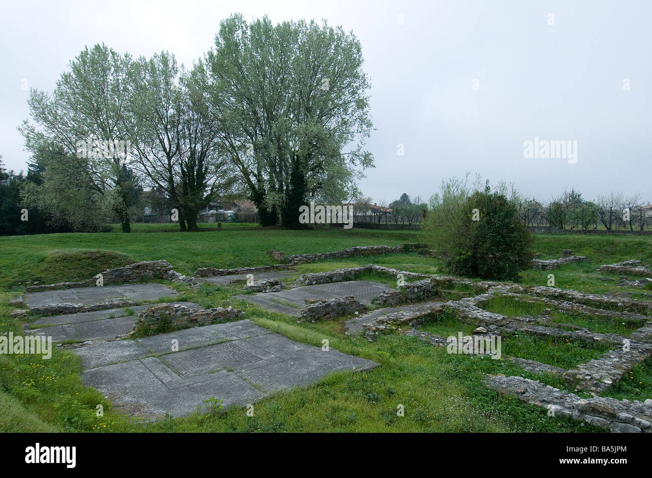 Archäologische Ausgrabungen in Aquileia, Italien Stockfoto