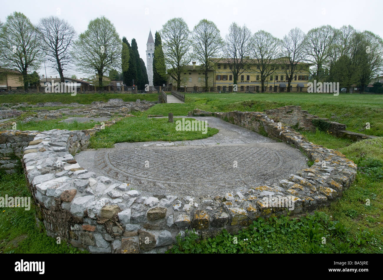 Archäologische Ausgrabungen in Aquileia, Italien Stockfoto