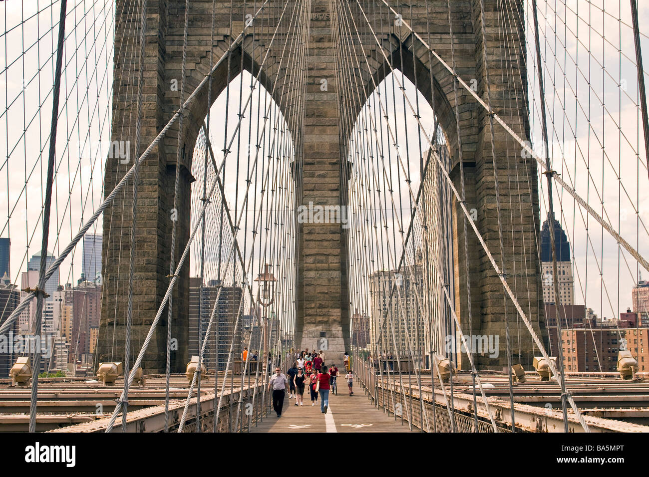 Brooklin Bridge Manhattan New York Vereinigte Staaten von Amerika Stockfoto