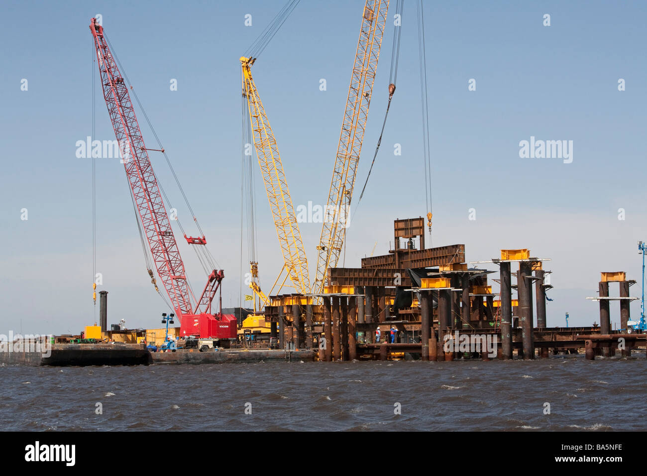 Korps der Ingenieure baut Surge Barriere um New Orleans zu schützen Stockfoto