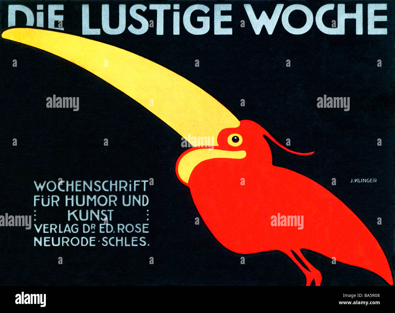 Sterben Sie Bildergeschichten Woche 1910 Plakat für das wöchentliche Magazin für Humor und Kunst aus Neurode Jolly Woche Stockfoto