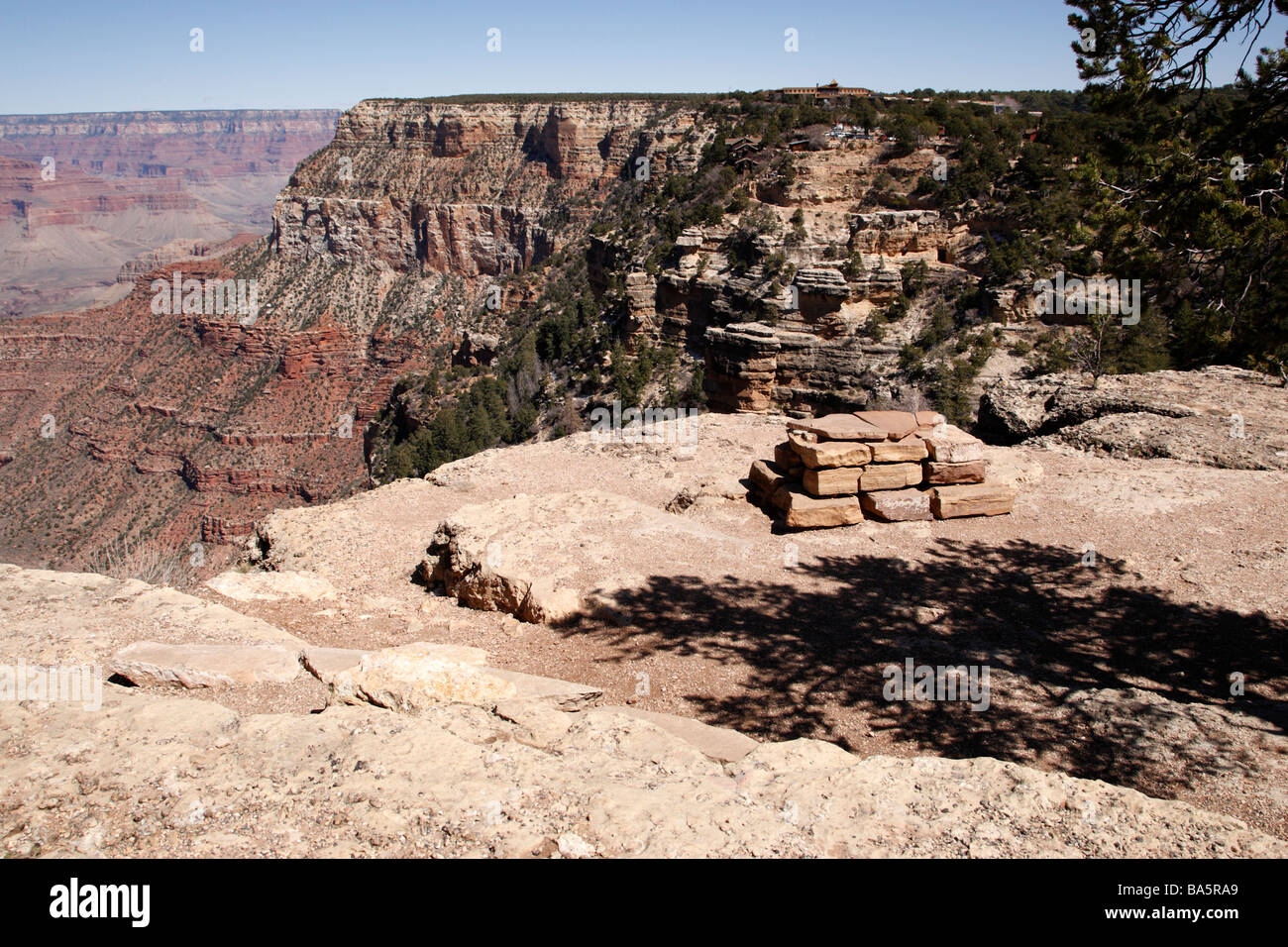 Steinaltar in der Nähe von bright Angel Lodge south rim Grand Canyon National Park, Arizona usa Stockfoto