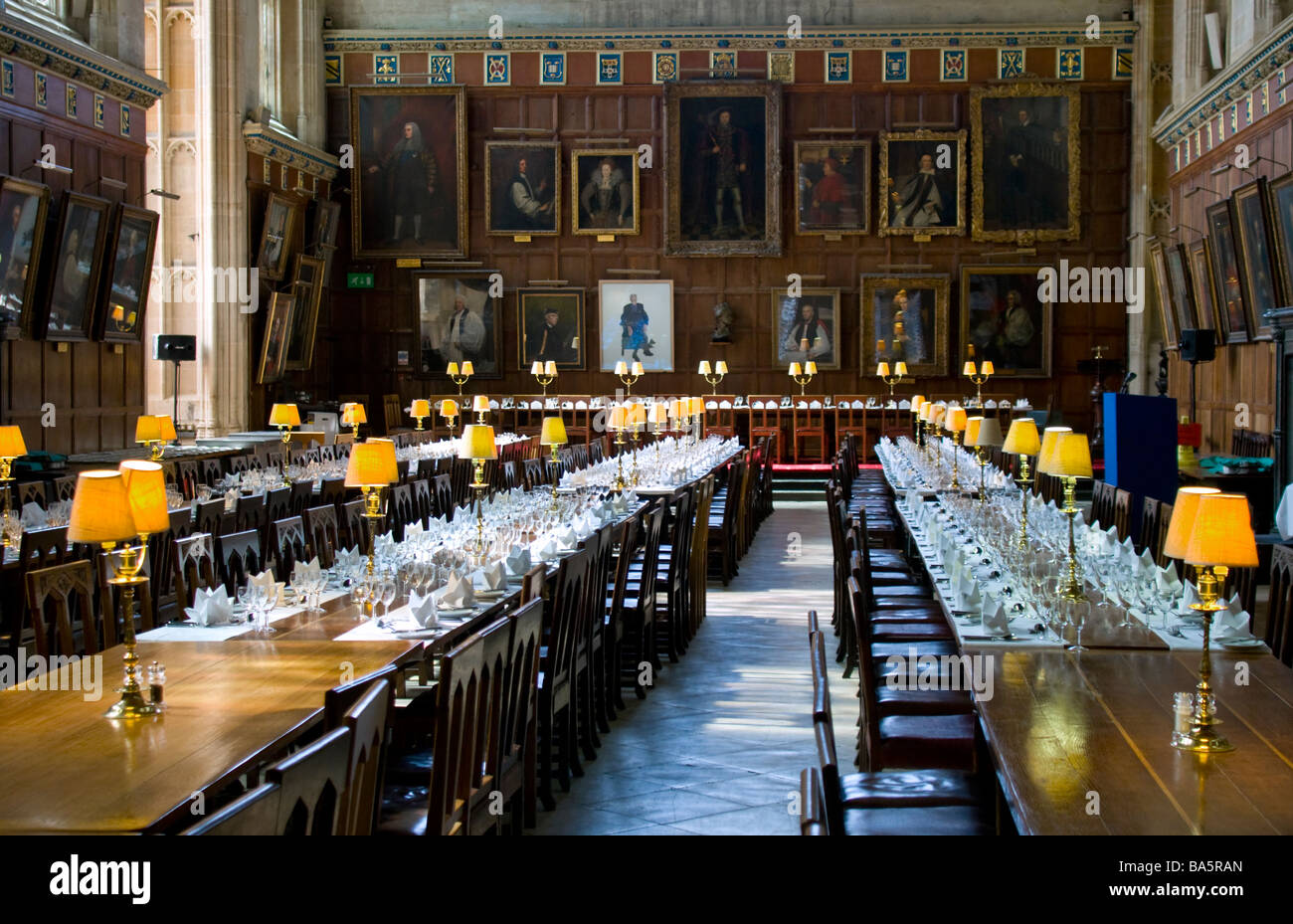 Oxford, England, Vereinigtes Königreich. Christ Church College-Speisesaal Stockfoto