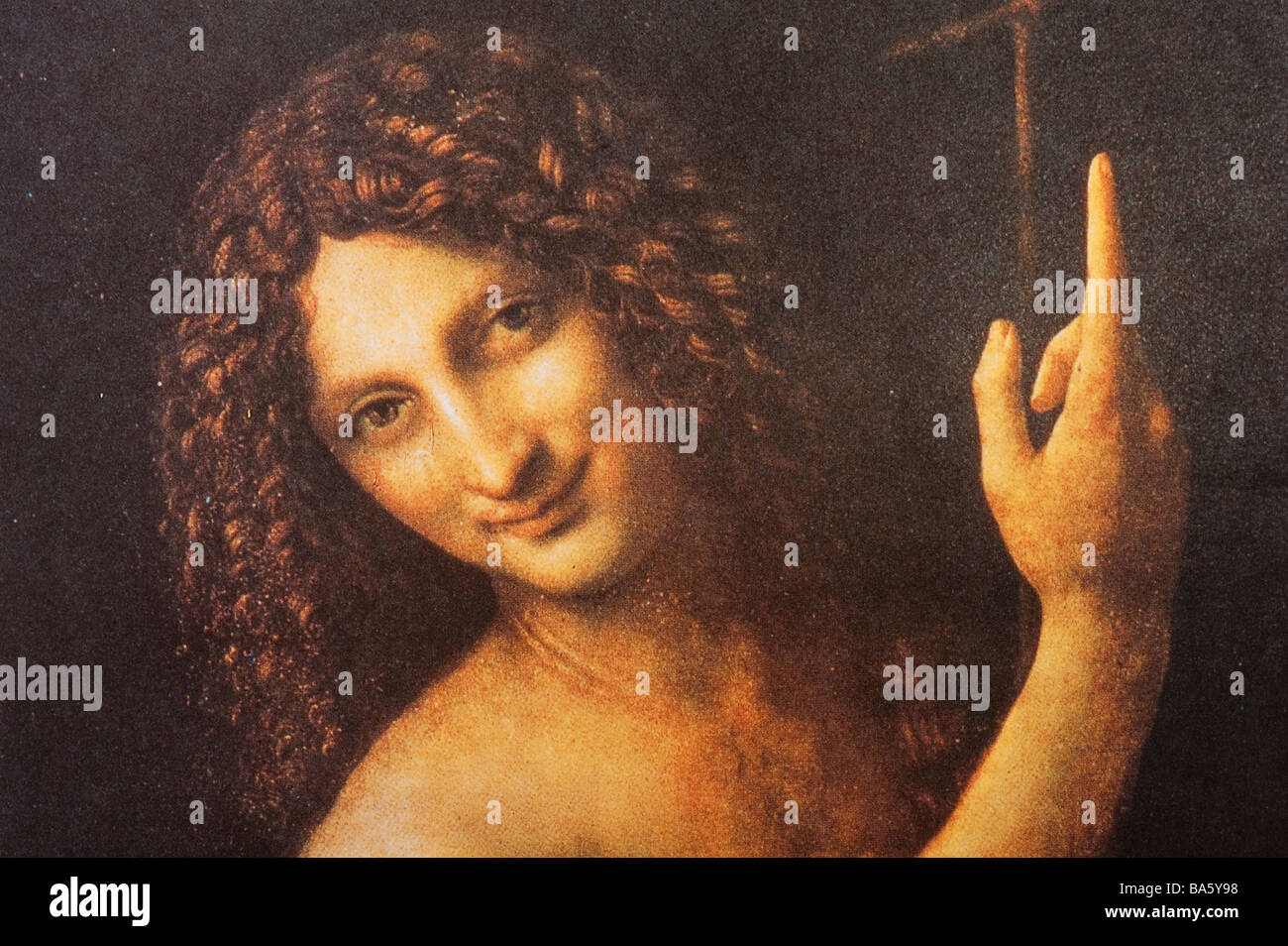 St. Johannes der Täufer von Leonardo da Vinci Stockfotografie - Alamy