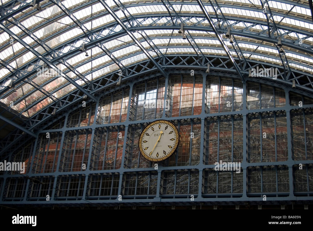 St Pancras Station, London. Eurostar-Terminal. Stockfoto