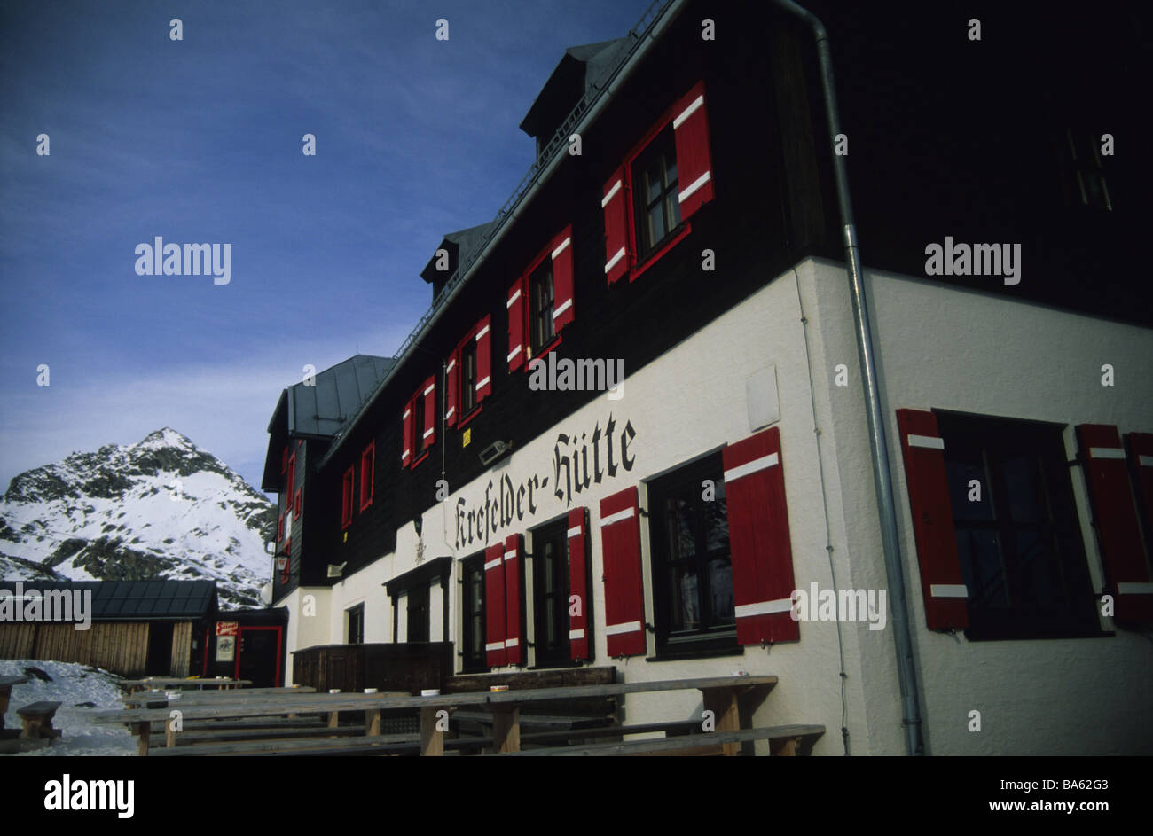 Österreich Salzburger Land Kap-Run Kid-Stein-Horn Krefelder Hütte Detail Berge Highland-Welle Gletscher-Skigebiet Gletscher Stockfoto