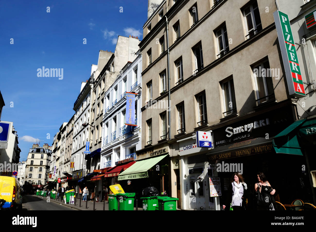 Paris Frankreich, Street Scene Immobilien Wohnhäuser Fassaden Immobilienmarkt Stockfoto