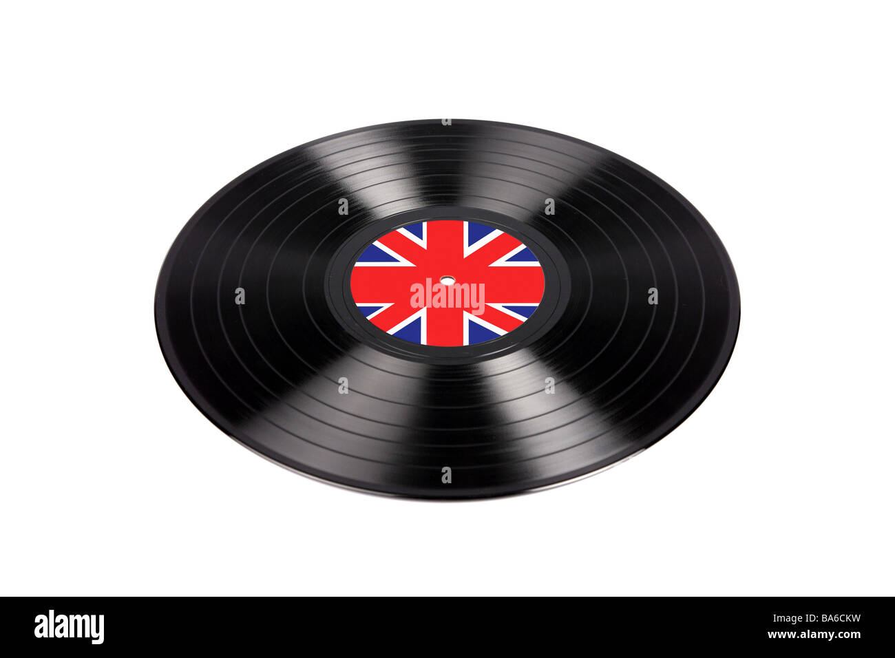 1960er lp vinly Aufnahme mit einer britischen Union Jack Aufkleber in der Regel mit den Mods oder später Punk Rock Musik assoziiert Stockfoto