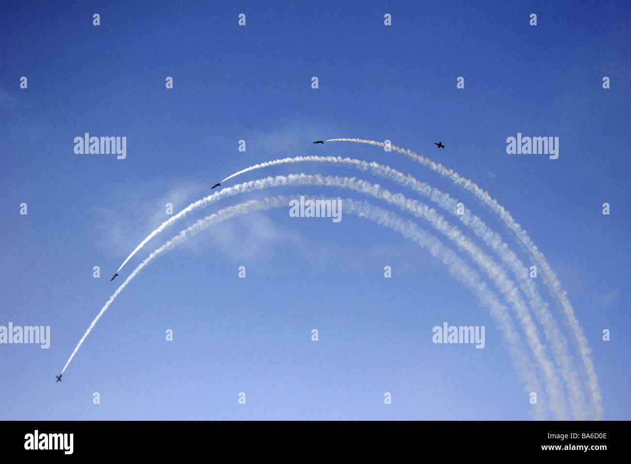 Breitling Jet Team-Formationsflug 2005 Al Ain-Arabische Emirate nur redaktionell Airshows Babylon Freefly S.L. Flug-show Stockfoto