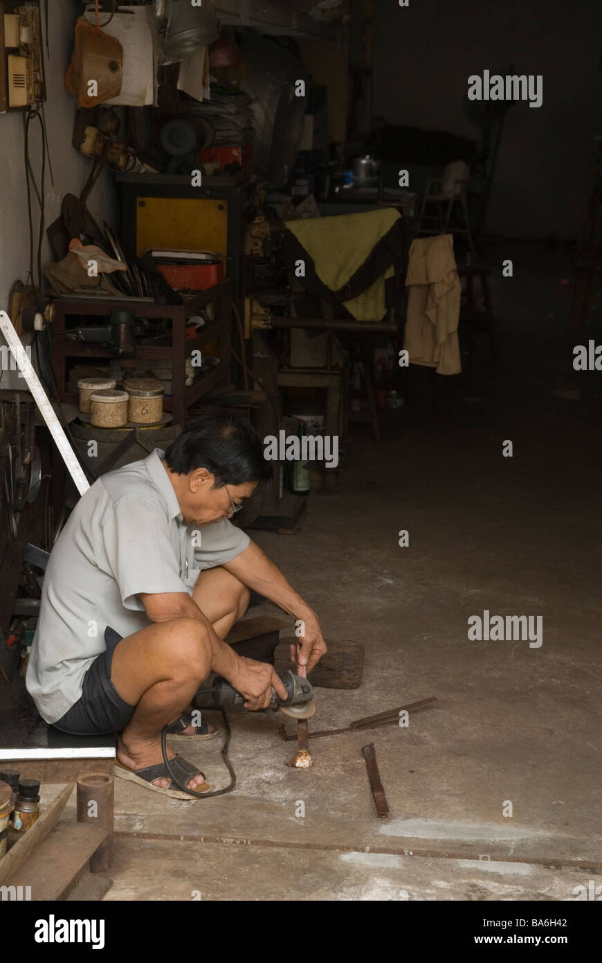 Shophouse Schlosser, Melaka, Malaysia Stockfoto