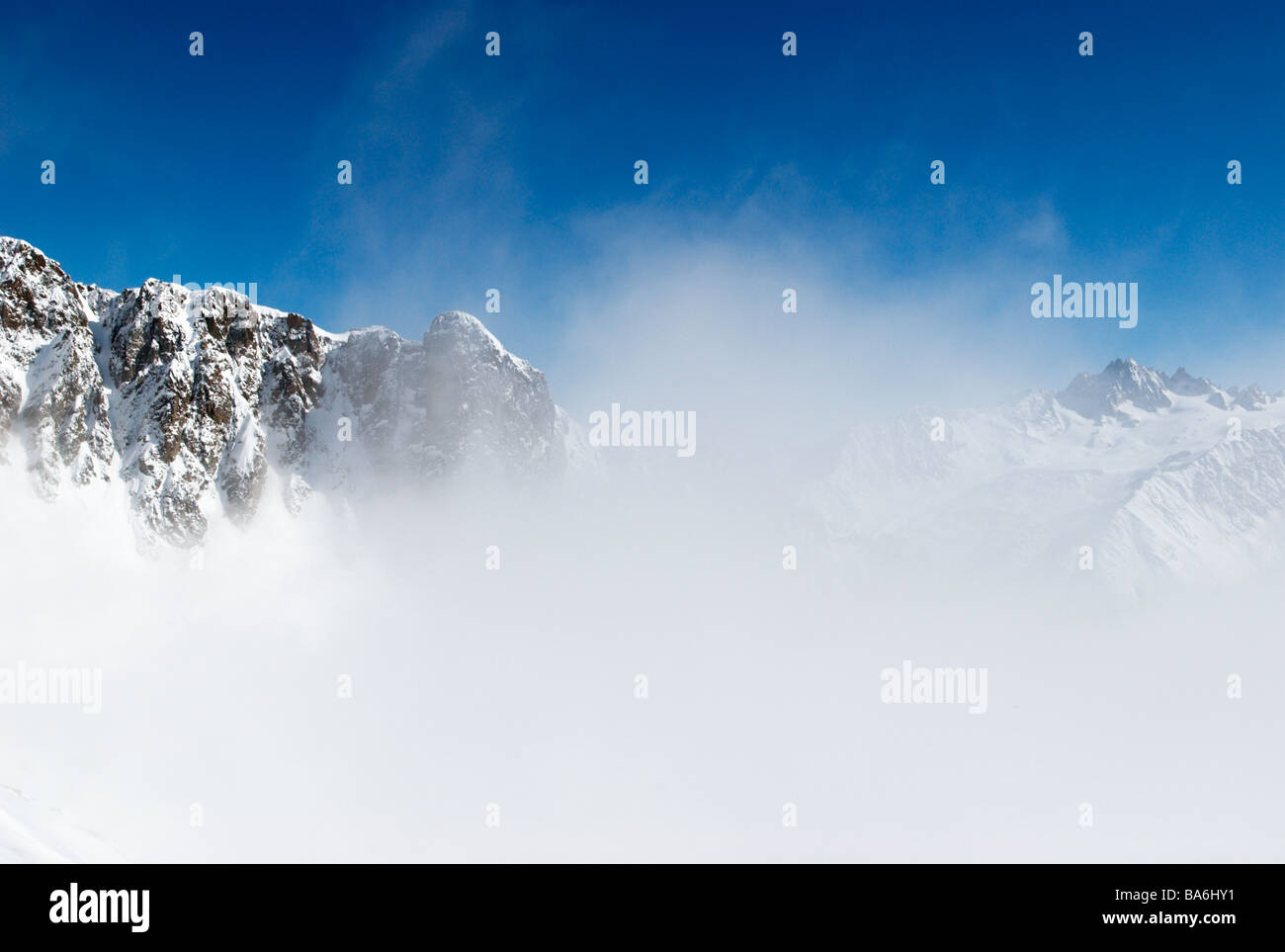 Berge in Chamonix, Frankreich Stockfoto