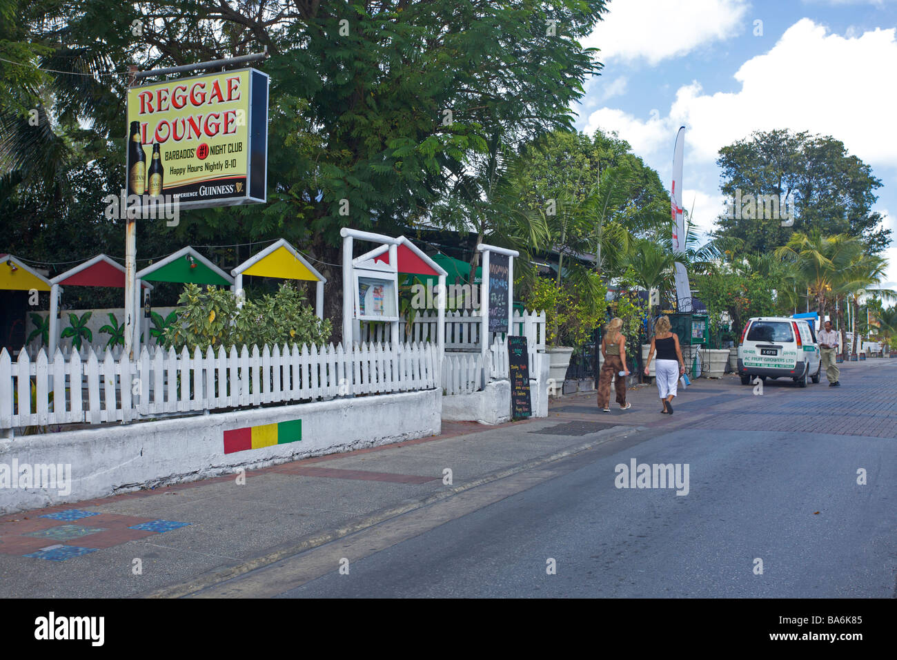 Reggae Lounge, Nummer eins Nachtclub in St. Lawrence Gap, Barbados, Barbados, "West Indies" Stockfoto