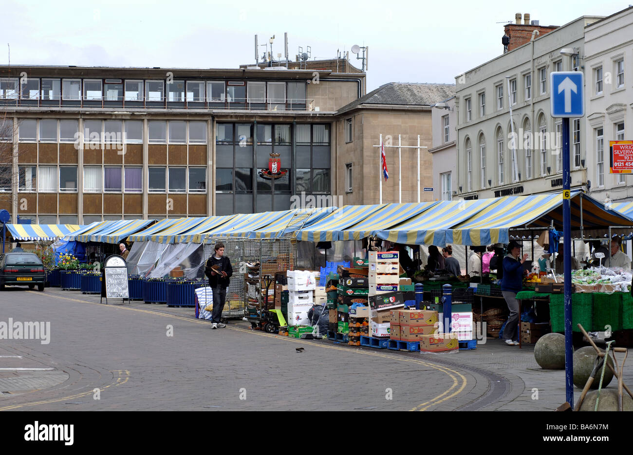 Markt im Markt Platz, Warwick, Warwickshire, England, UK Stockfoto