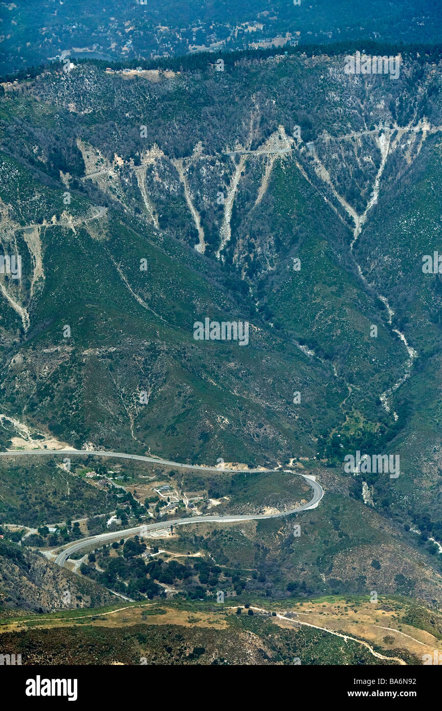 Luftaufnahme Uber Erdrutsch Bergsturz Bereichen Sudlichen Kalifornien San Bernadino Bergen Stockfotografie Alamy