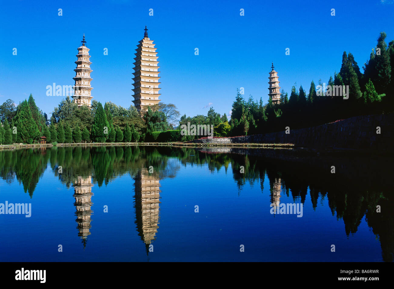 China, Provinz Yunnan, Dali, drei Pagoden Stockfoto