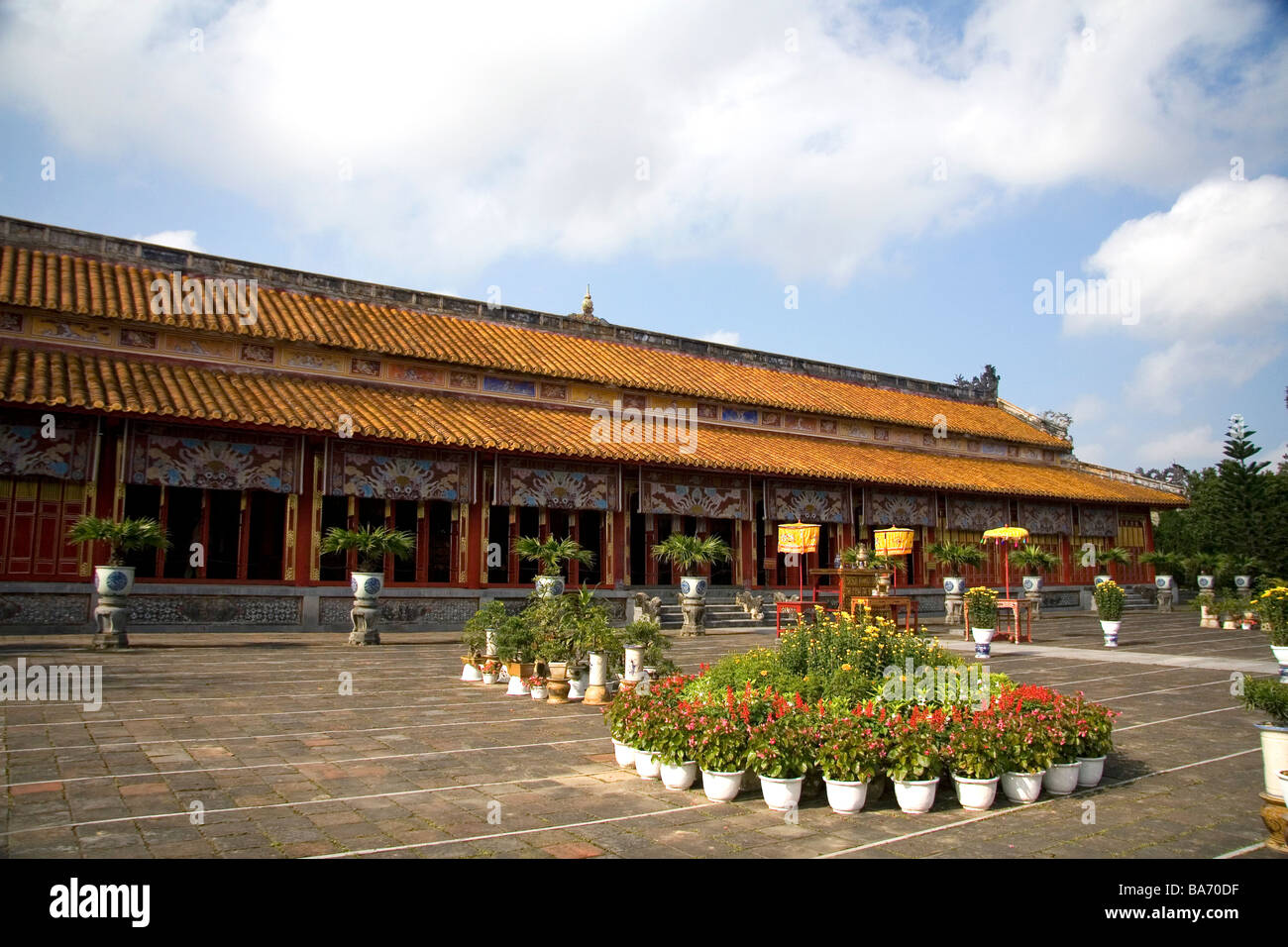 Der Imperial-Tempel in der kaiserlichen Zitadelle von Hue, Vietnam Stockfoto