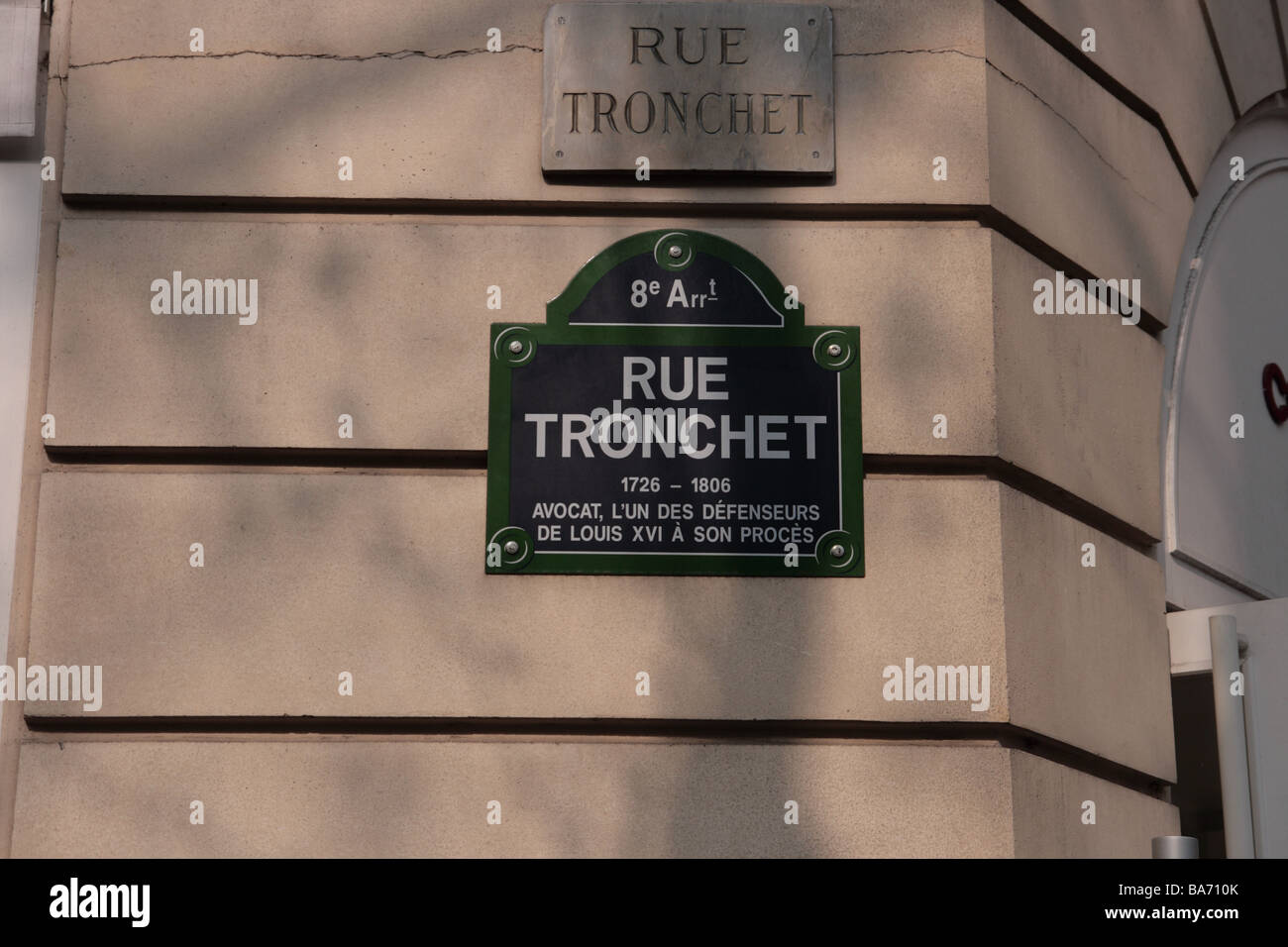Rue Tronchet, Paris Stockfoto