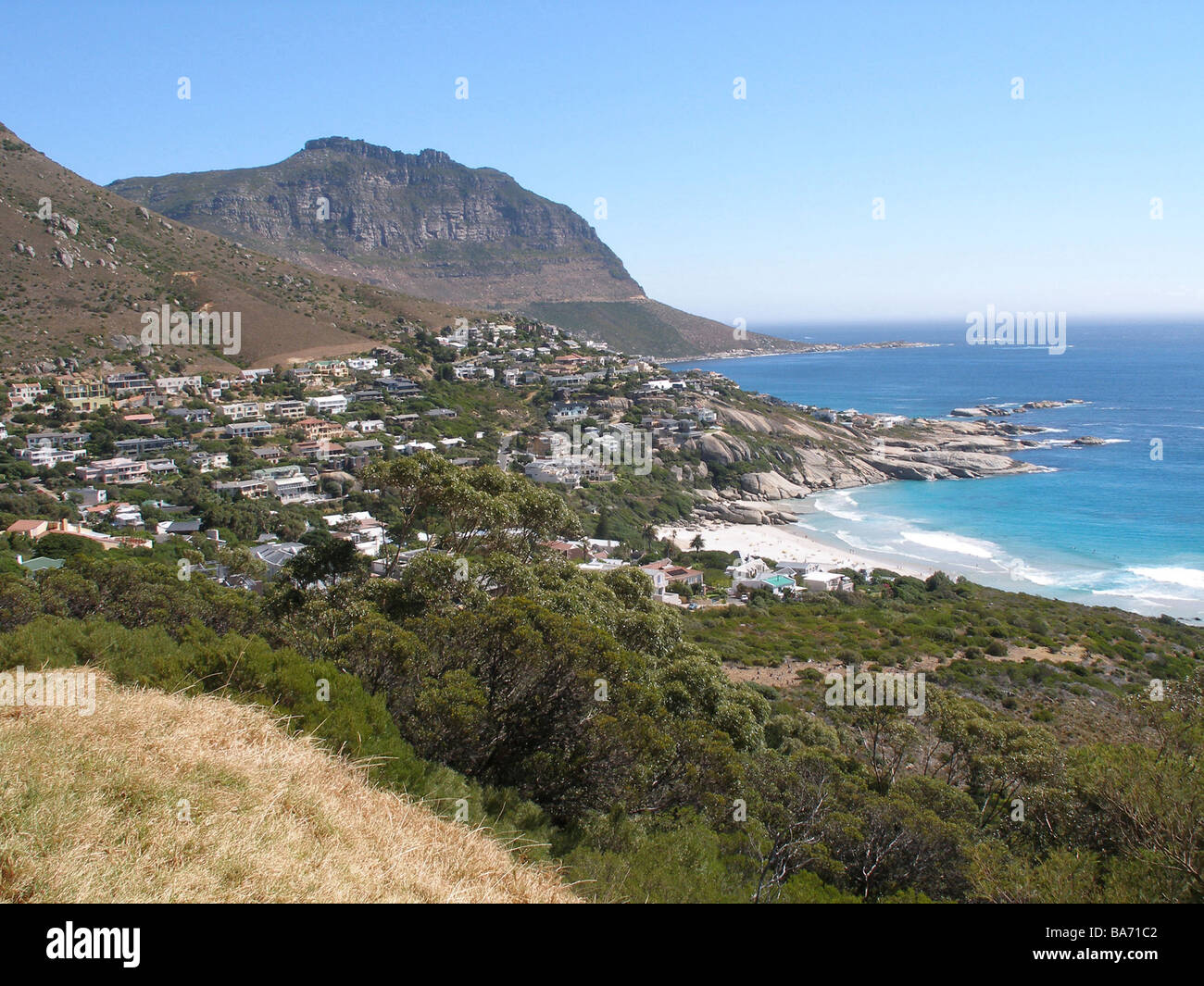 Südafrika Provinz West-Kap Küste Llandudno Platz-Übersicht Meer Afrika Western Cape Meeresküste Küstenlandschaft Felsenküste Stockfoto