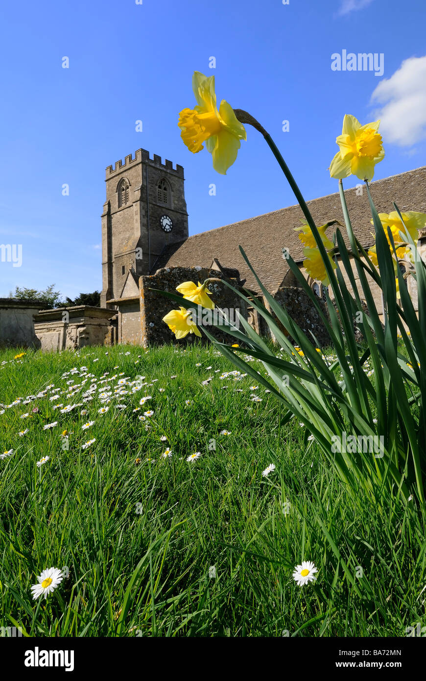 Kirche der Hl. Maria Magdalena, Hullavington - Wiltshire Stockfoto