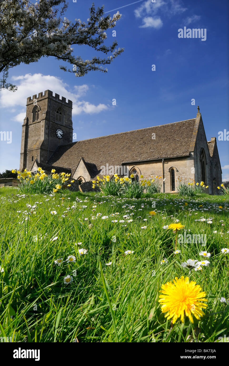 Kirche der Hl. Maria Magdalena, Hullavington - Wiltshire Stockfoto