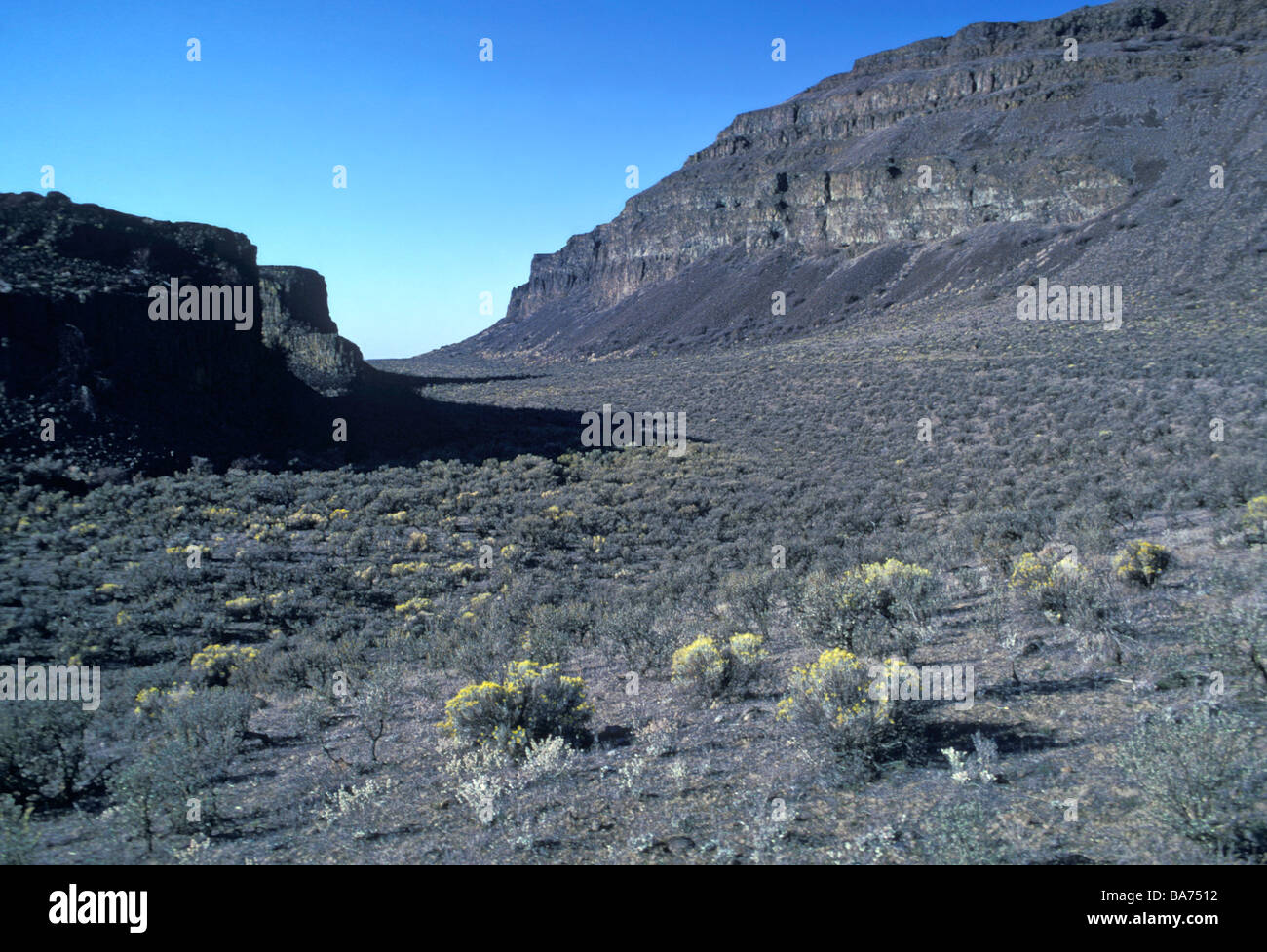 Trockenen Coulee Canyonlands in Washington Stockfoto