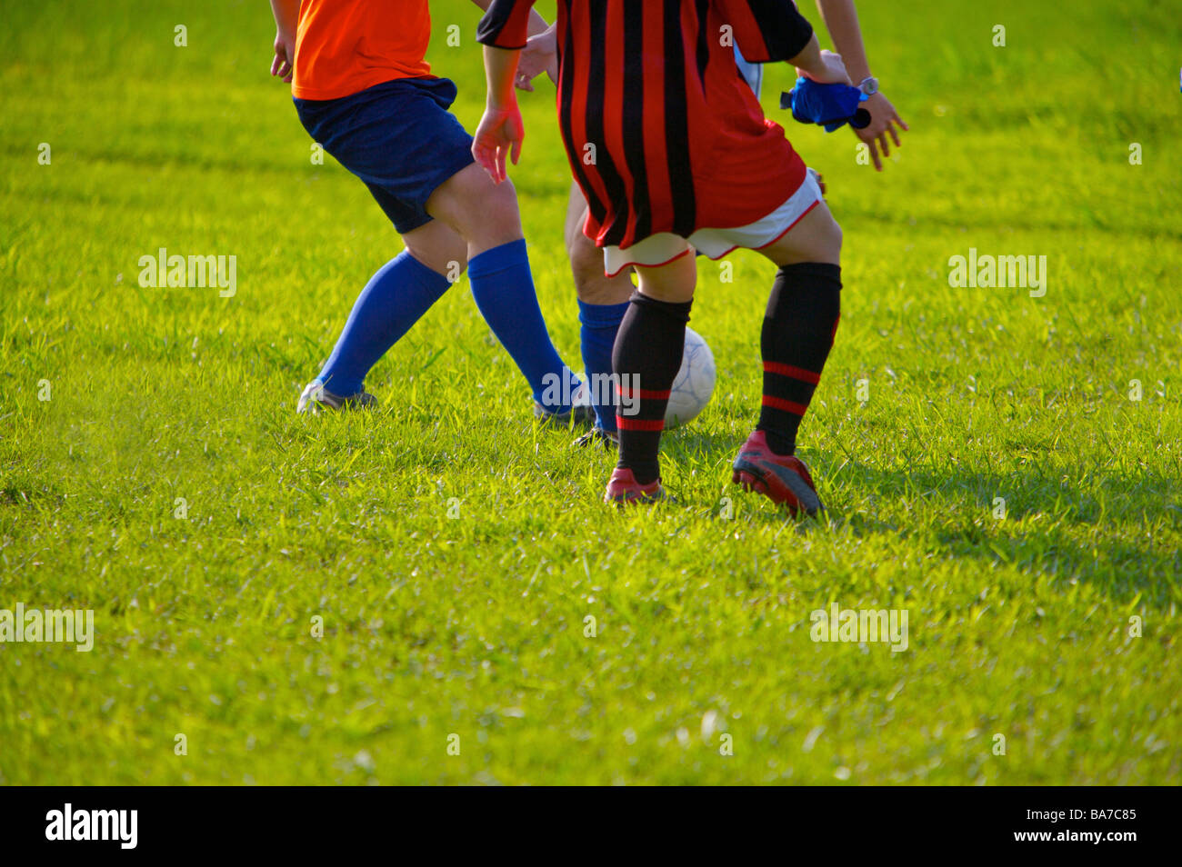 Fußball-Spieler Mittelteil Stockfoto