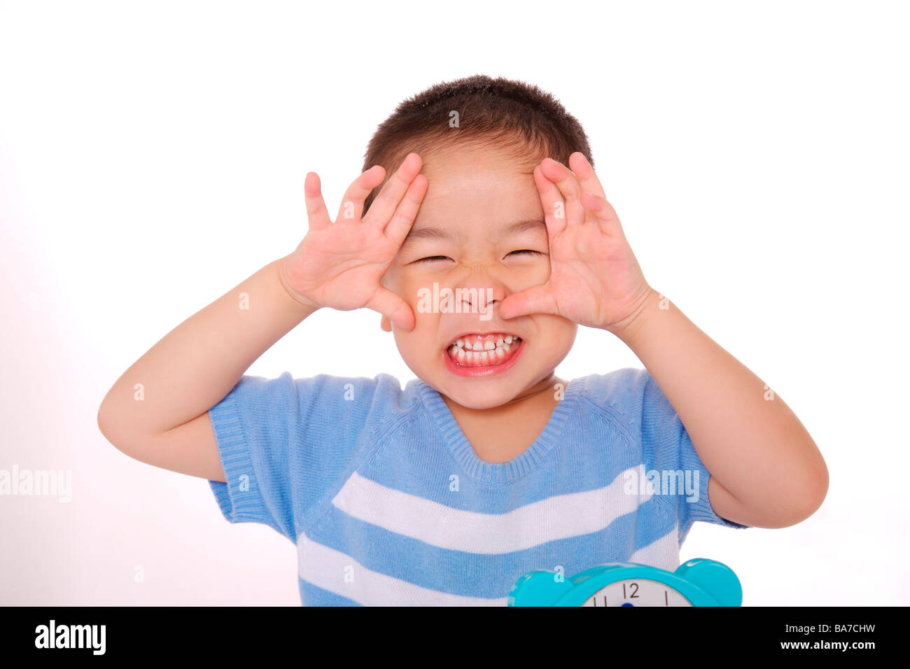 Junge machen ein Gesicht Nahaufnahme portrait Stockfoto