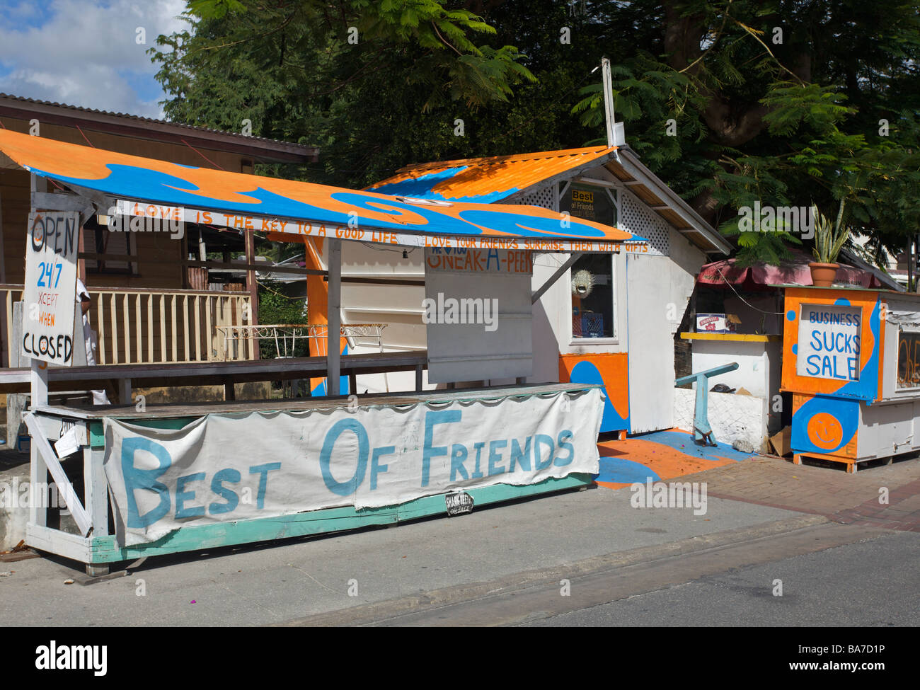 Barbados St Lawrence Gap Restaurants Stockfotos & Barbados St Lawrence