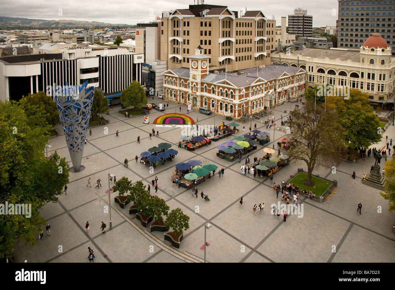 City Centre Christchurch Neuseeland Vor Dem Erdbeben Stockfotografie Alamy