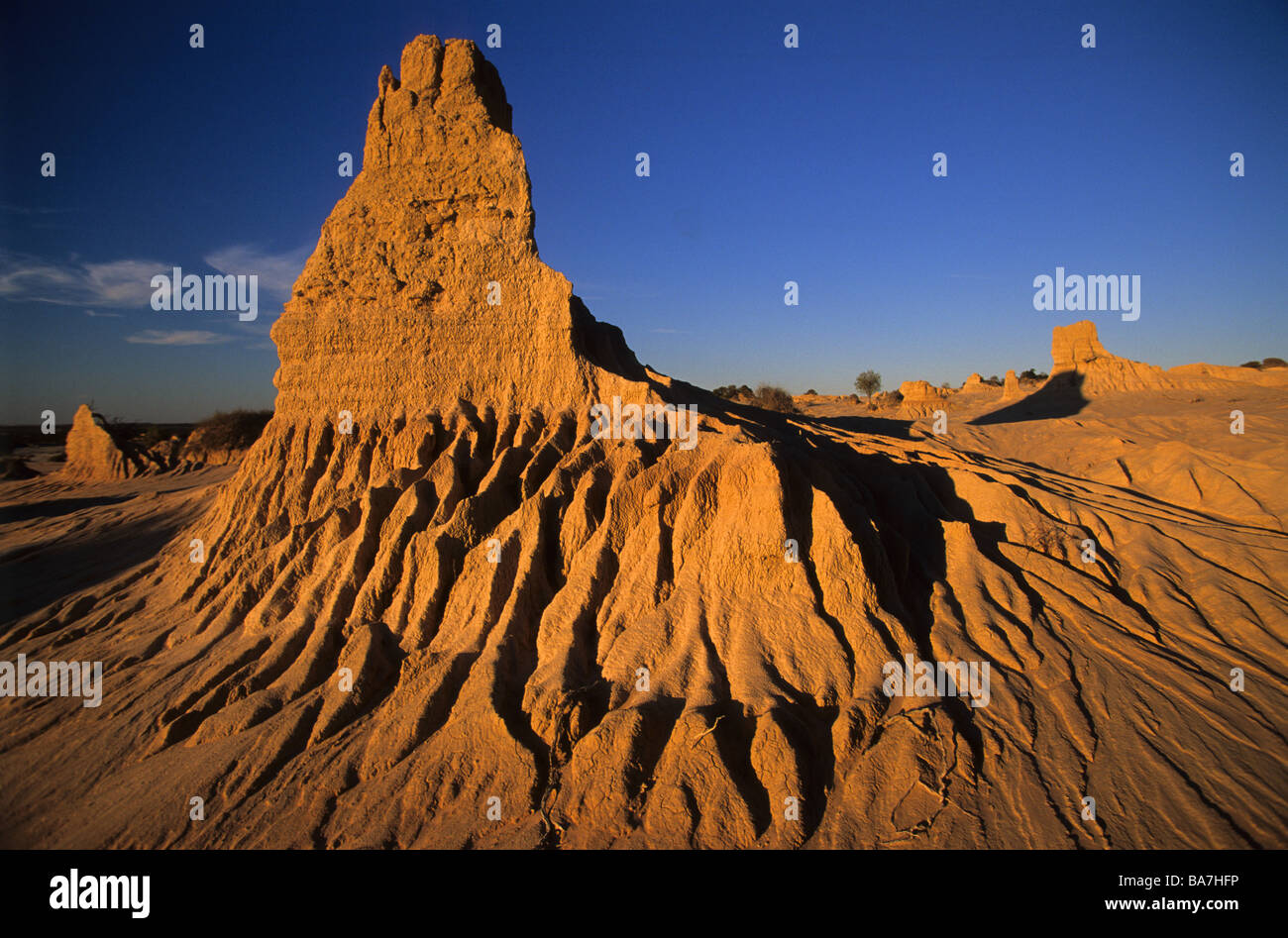 die erodierten Reste der Mauer von China, ein altes sand Düne, Mungo National Park, New-South.Wales, Australien Stockfoto