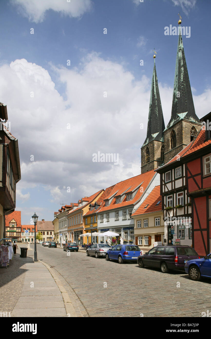 Neustadt, Nikolaikirche, Sachsen-Anhalt, Harz Mountains, Quedlinburg, Deutschland Stockfoto