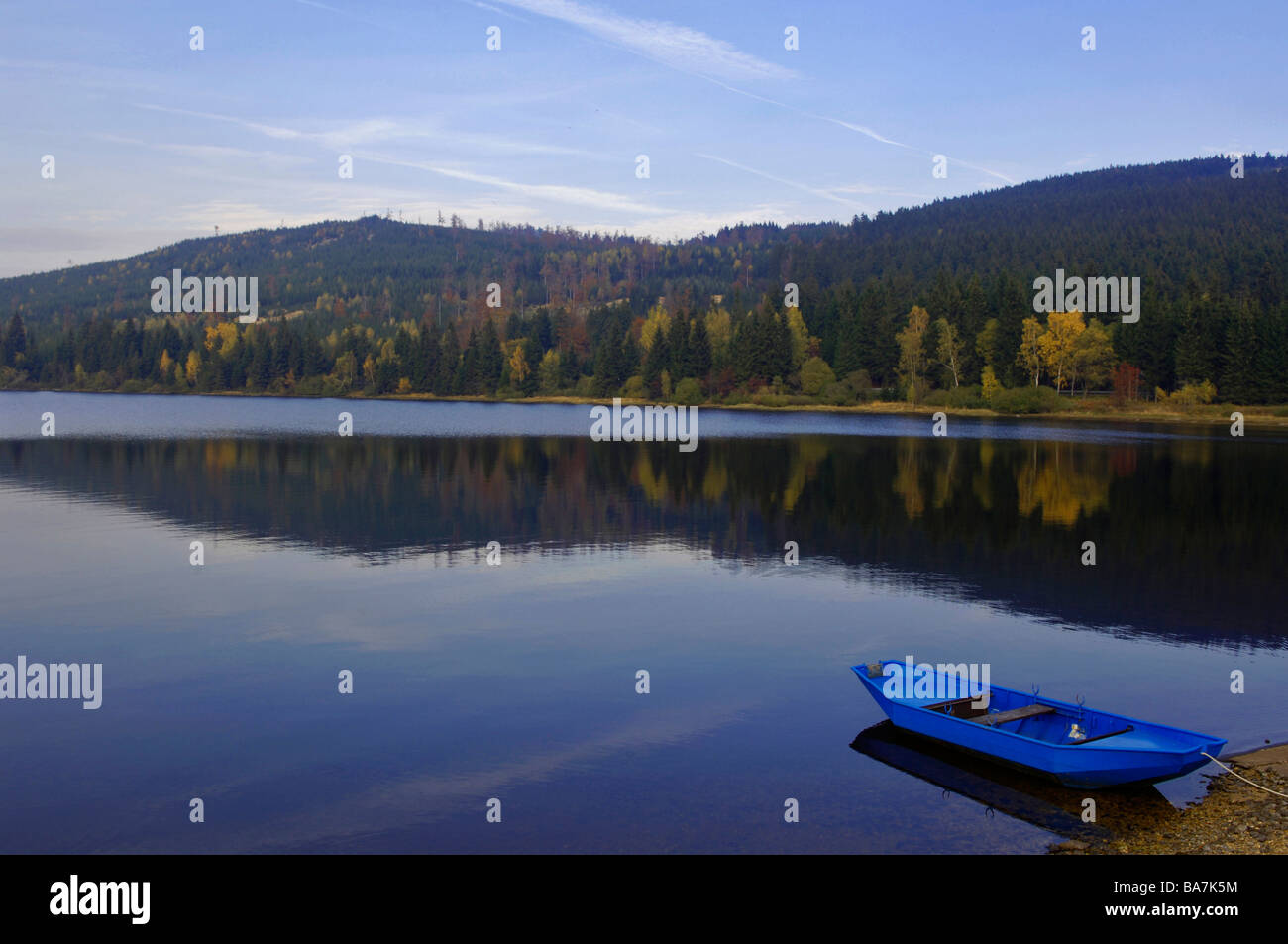Iser-Berg, Reservour des Flusses Sous, Tschechische Republik Stockfoto
