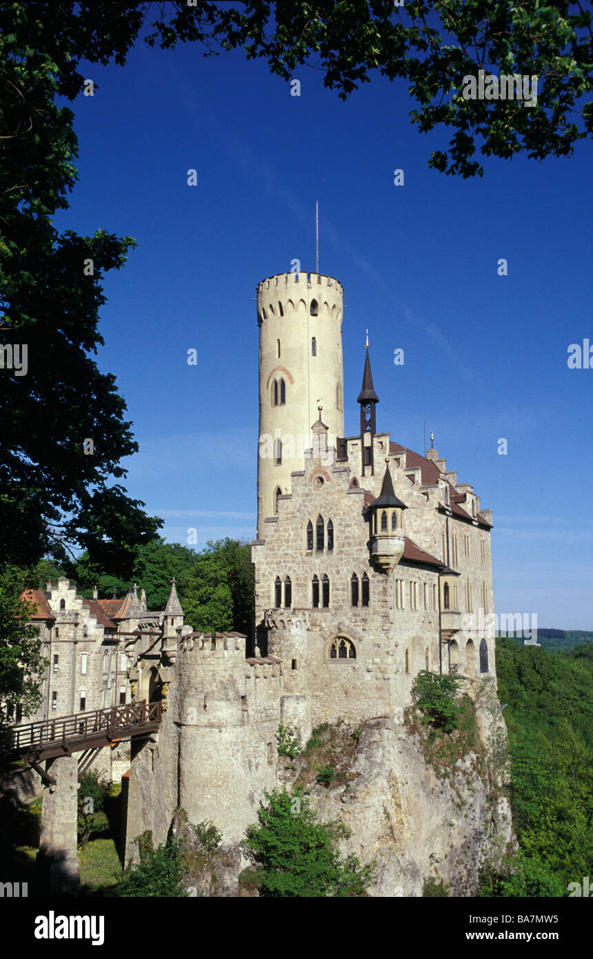 Schloss Lichtenstein, Lichtenstein, Honau, Schwäbische Alb, BadenWürttemberg, Deutschland
