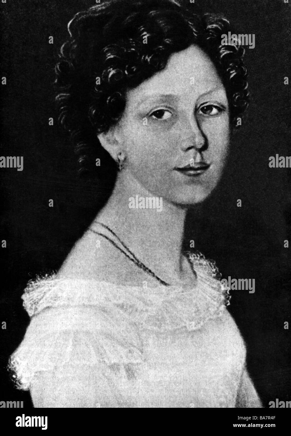 Levetzow, Theodora Ulrike Sophie von, 4.2.1804 - 13.11.1899, deutsche Adelige, Porträt, nach der Anstrich, 19. Jahrhundert, Stockfoto