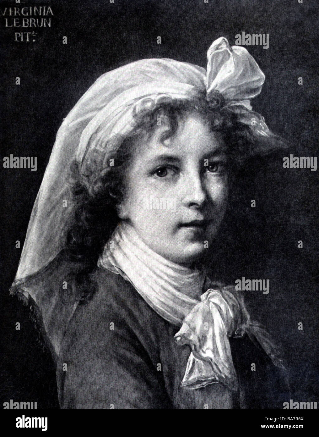 Vigee-Lebrun, Elisabeth Marie Louise, 16.4.545 - 30.3.Thesen, französischer Maler, Porträt, Selbstporträt, Druck, Stockfoto