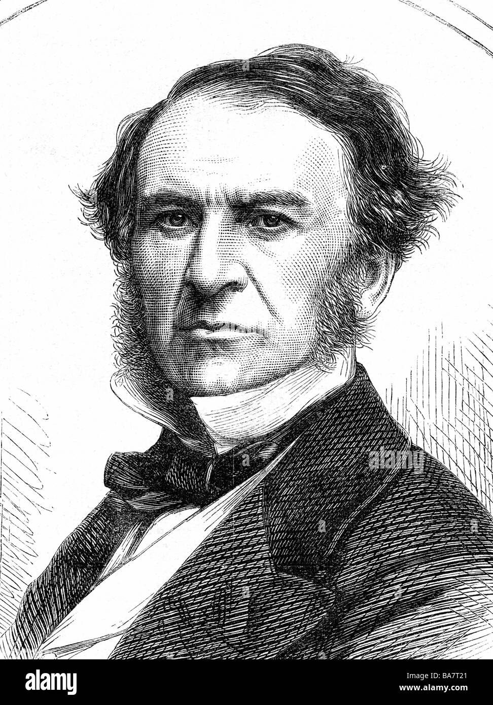 Gladstone, William Eward, 29.12.1809 - 19.5.1898, britischer Politiker (Lib.), Premierminister 3.12.1868 - 17.2.1874, Porträt, Holzgravur, 1869, Stockfoto