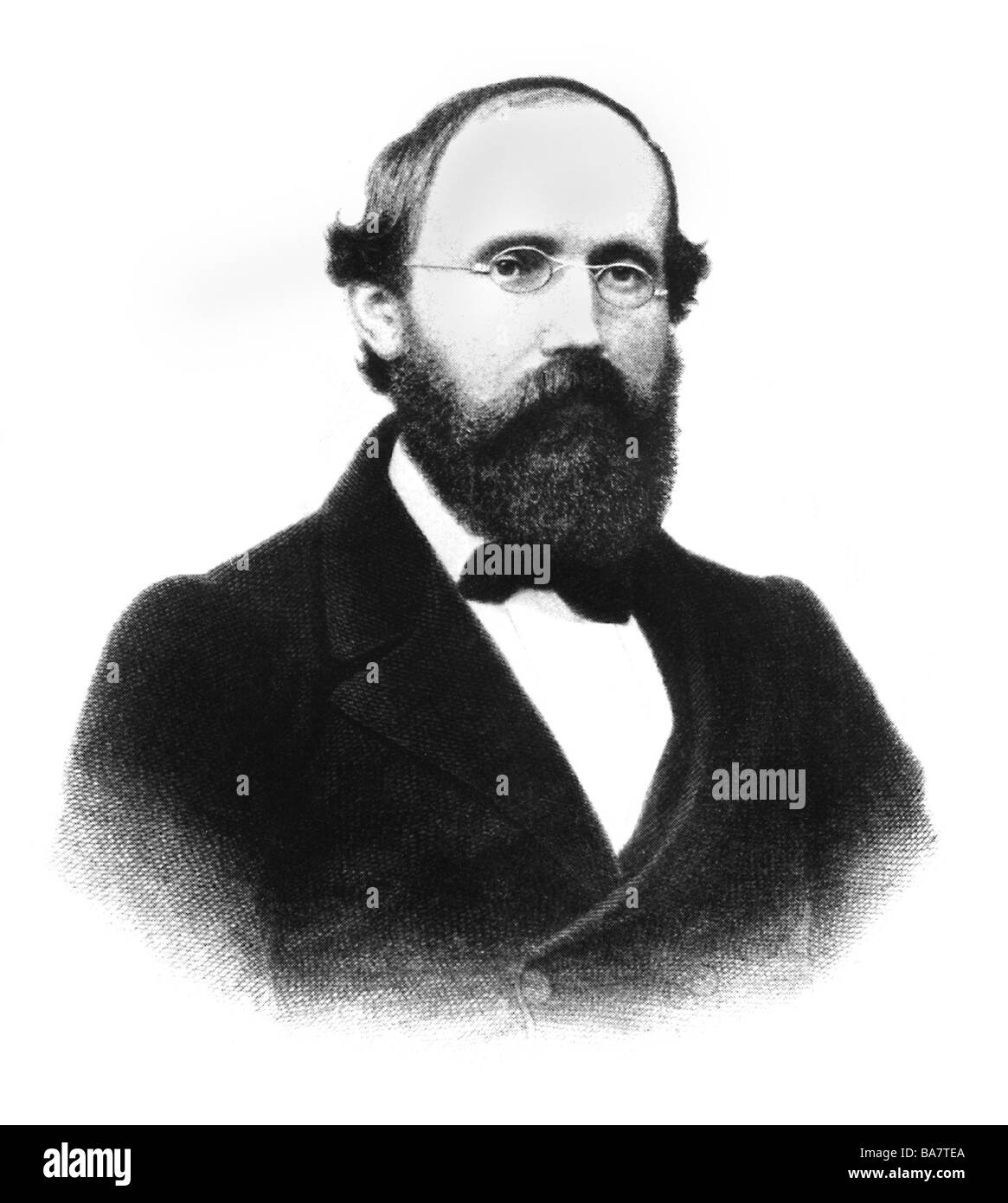 Riemann, Bernhard, 17.9.1826 - 20.7.1866, deutscher Mathematikhistoriker, Porträt, nach Gravur durch August Weger (1823 - 1892), Stockfoto